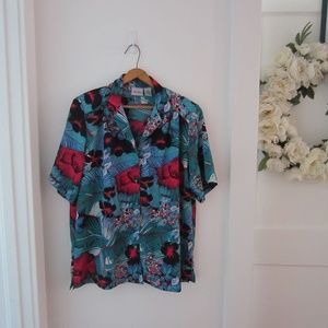 TANJAY XL Vintage Hawaii Blouse